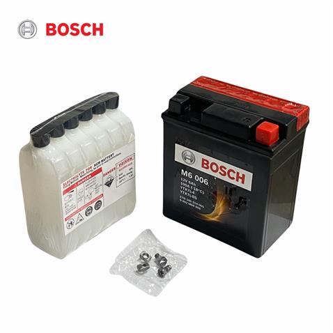 BOSCH 12V 6 AH MOTOSİKLET AKÜSÜ AGM 100 A (EN) (114*71*131) (M6 006) (YTX7L-4) (YTX7L-BS)