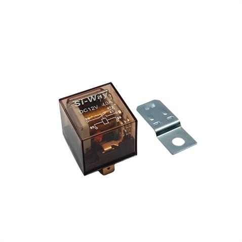 12V RÖLE 5 UÇLU 40 A IŞIKLI (ŞEFFAF) (ÇİFT PLATİN) (30-85-86-87-87a)