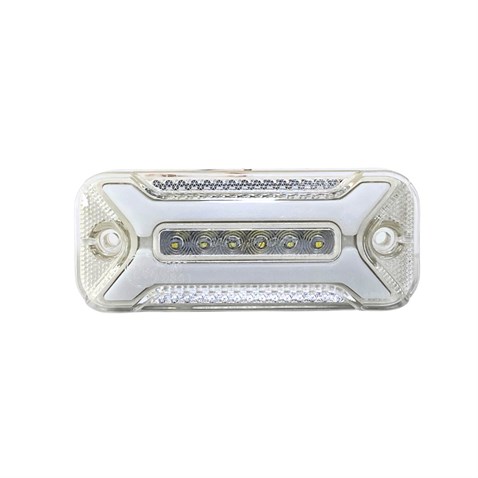24V YAN PARK LAMBASI DORSE SİDE MARKER BEYAZ (2 FONKSİYONLU) (NEON LEDLİ) (113*46 MM)