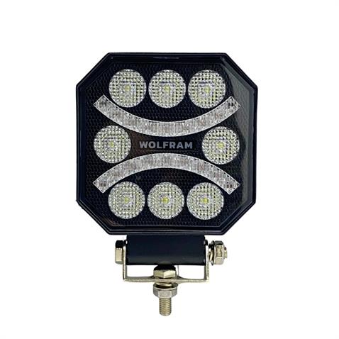 WOLFRAM 10V-30V OFF-ROAD LED ÇALIŞMA LAMBASI 3700 LÜMEN BEYAZ (SARI GÜNDÜZ SÜRÜŞLÜ) (110*110*30 MM)