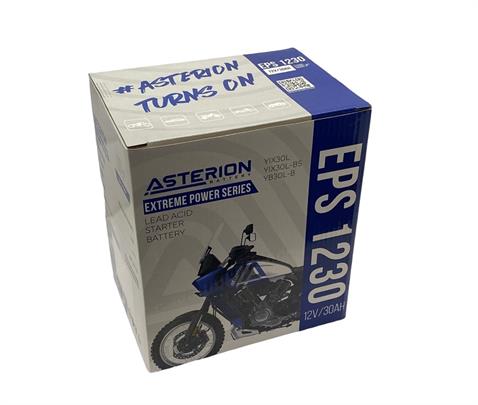 ASTERION 12V 30 AH MOTOSİKLET AKÜSÜ AGM SİYAH (168*126*175 MM) (YIX30L-BS)