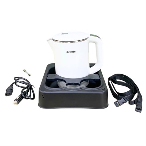 12V-24V SU ISITICI (KETTLE) (TERMOSTATLI) (ÇAY-KAHVE MAKİNASI) (ÇAKMAK FİŞLİ) 1 LT