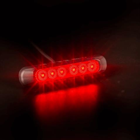 FRISTOM 12V-24V ARKA SİS LAMBASI KIRMIZI (LEDLİ) (132*28 MM) E9