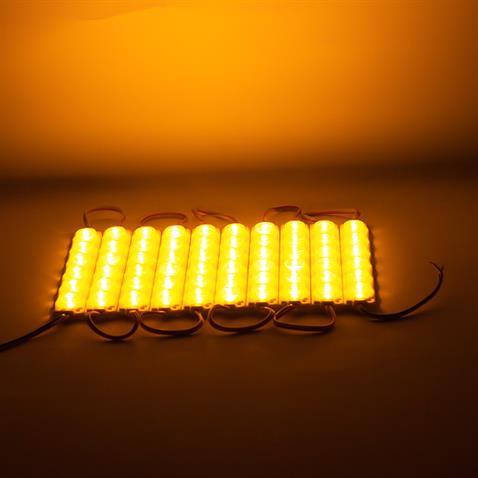 24V PARMAK LAMBA (CAMLI) 6-LEDLİ SARI (135*20 MM)