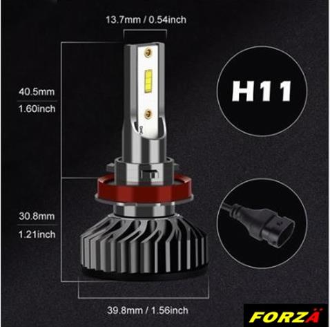 12V H11 CSP LED XENON FAR AMPUL SETİ 55W 6000K 6000 LÜMEN CANBUS