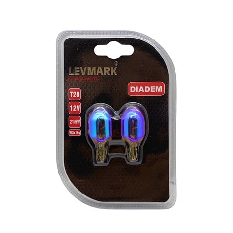 12V 1016 AMPUL DİPSİZ T20 21/5W BLUE DİADEM SARI (2 AD) 