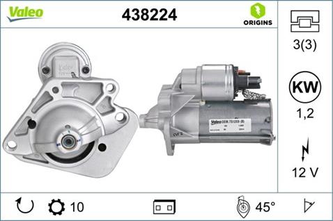 VALEO 12V MARŞ MOTORU 10 DİŞ/12 DİŞ 1.4 KW DACIA-NISSAN-RENAULT 1.5 DCI 2005 >