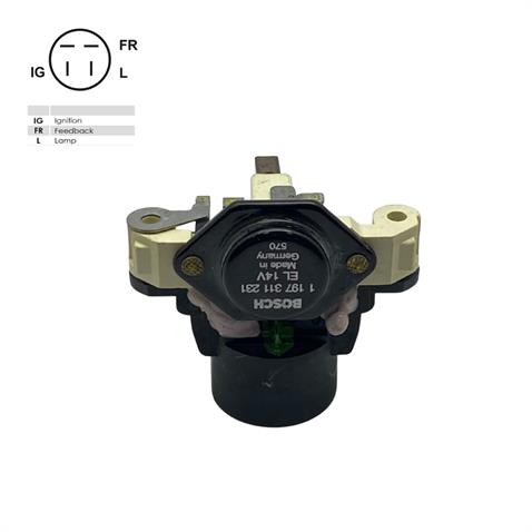 BOSCH 12V KÖMÜRLÜ KONJEKTÖR (4 FİŞ ALTTAN SOKETLİ) (L-R-FR-D) GERMANY HONDA