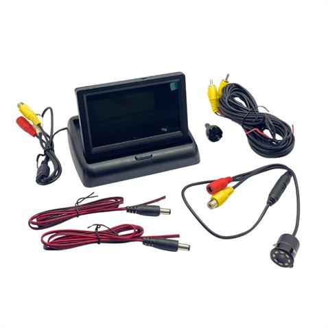 12V ARAÇ İÇİ LCD EKRAN (4.3 ) (KAPAKLI AÇILIR-KAPANIR) + (GECE GÖRÜŞLÜ KAMERA 18.5 MM)