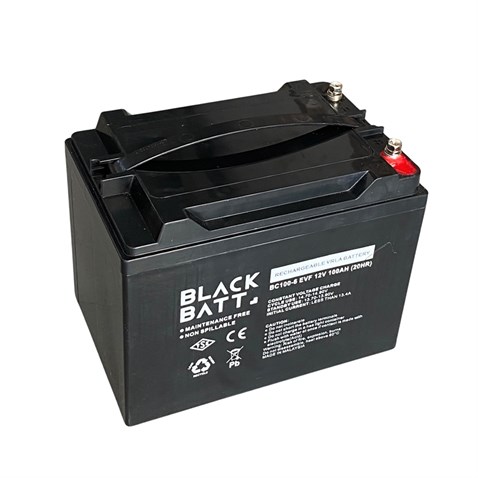 BLACK BATT 12V 100 AH ELEKTRİKLİ BİSİKLET AKÜSÜ VRLA GEL BATTERY (224*150*178) (15.3 KG) TSELİ