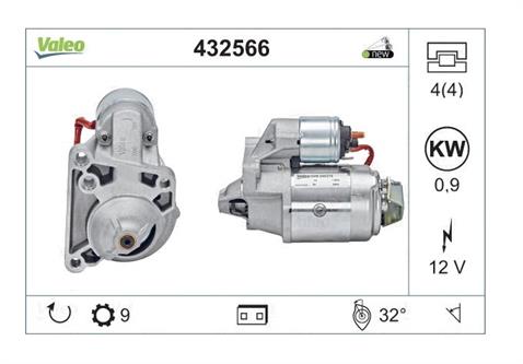 VALEO 12V MARŞ MOTORU 9 DİŞ 1.05 KW RENAULT R9/R11/R19/R21