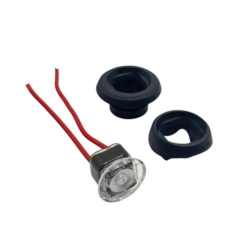 FRISTOM 12V-24V GÖZ-AYNA ALTI-GÜNDÜZ SÜRÜŞ LAMBASI LED KIRMIZI (ÇAP:20 MM) E9