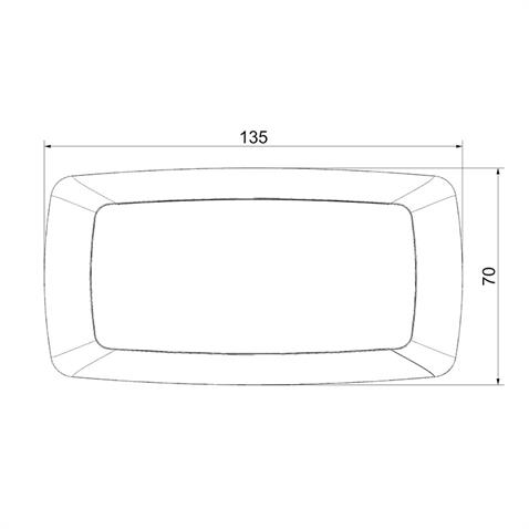 SANEL 24V TAVAN LAMBASI 34 LEDLİ 6500K BEYAZ (135*70 MM) (BUTONSUZ)