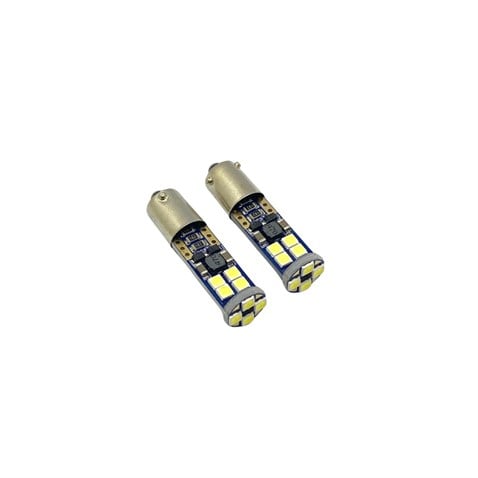 12V H21 AMPUL 12 LEDLİ BEYAZ CANBUS (BAY9s) (2 AD)