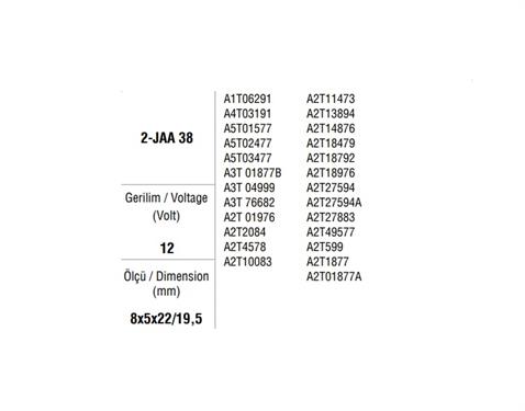 ALTERNATÖR KÖMÜRÜ MITSUBISHI TİPİ (5*8*19.5/22 MM) (2 AD) HYUNDAI-MAZDA-MITSUBISHI-TOYOTA