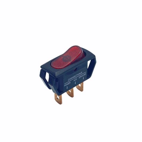 TUŞLU ANAHTAR OVAL IŞIKLI DAR TİP KIRMIZI