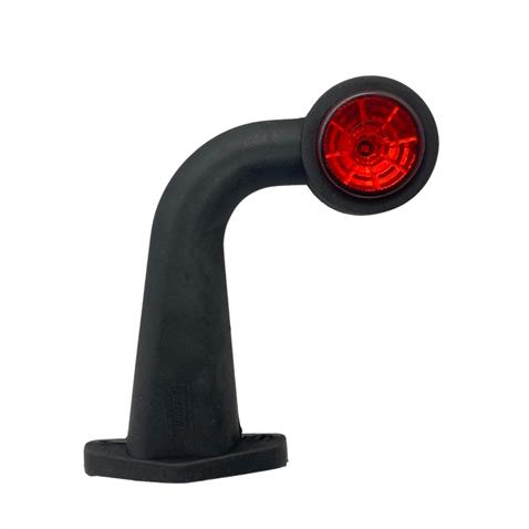 FRISTOM 12V-30V BOYNUZ TAKOZ LAMBASI UZUN EĞRİ (LEDLİ) (180 MM) E9