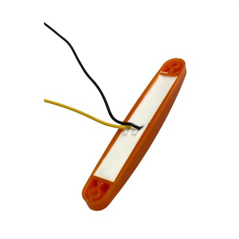 12V-24V PARMAK LAMBA NEON LEDLİ KABLOLU SARI (MAT) (100*13 MM) 