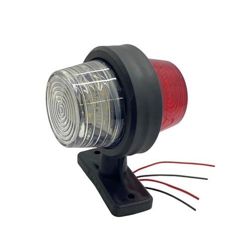 24V TAKOZ LAMBASI KÜPE TİP KIRMIZI-BEYAZ (LEDLİ)