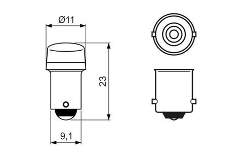 BOSCH 12V 53 AMPUL LED BA9s 6000K (2 AD)
