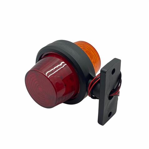 12V-24V TAKOZ LAMBASI KÜPE TİP KIRMIZI-SARI (6 LEDLİ)