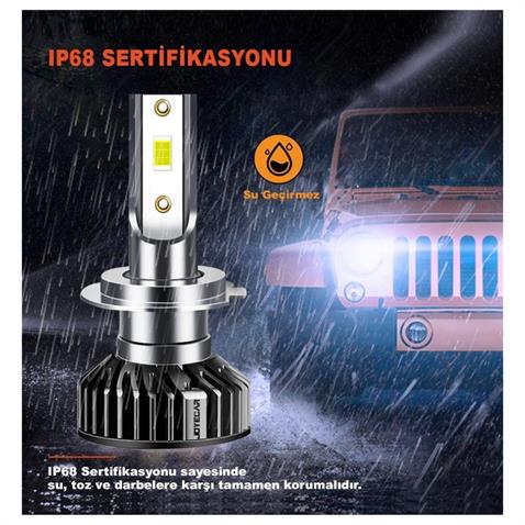 JOYECAR 12V H7 CSP LED XENON FAR AMPUL SETİ 70W 6500K 12000 LÜMEN