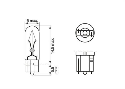 BOSCH 24V DİPSİZ AMPUL T5 1.2W