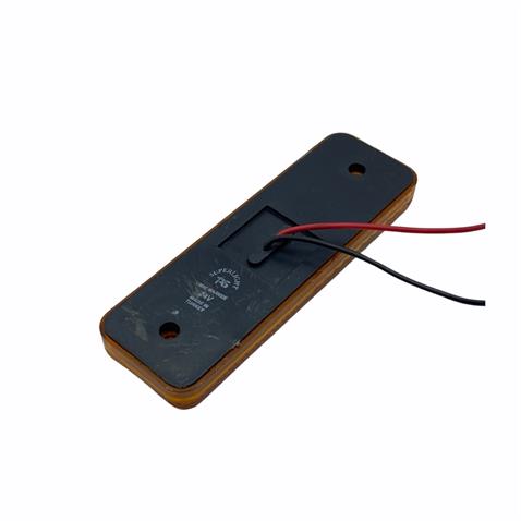 24V YAN SİNYAL LAMBASI DORSE SİDE MARKER SARI (4 LEDLİ) (98*32 MM)