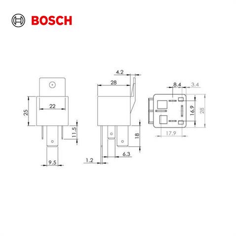 BOSCH 12V RÖLE 4 UÇLU 70 A (30-85-86-87)