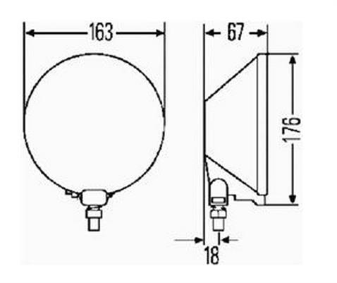 HELLA 12V SİS LAMBASI COMET 500 YUVARLAK (DELİCİ) (SARI)