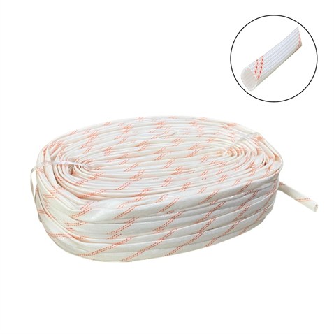 8 MM İZOLELİ CAM ELYAF MAKARON (YANMAZ MAKARON) (PARLAK) (BEYAZ) (1 MT)