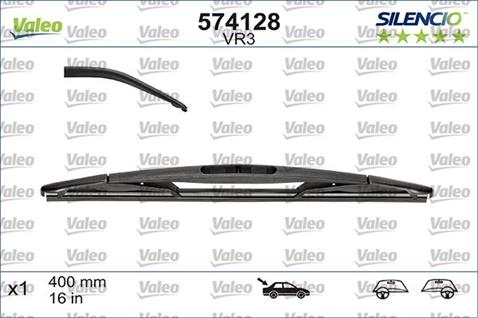 VALEO SİLECEK SÜPÜRGESİ 400 MM PLS ARKA CHRYSLER-CITROEN-DACIA-HONDA-NISSAN-OPEL-RENAULT-ROVER