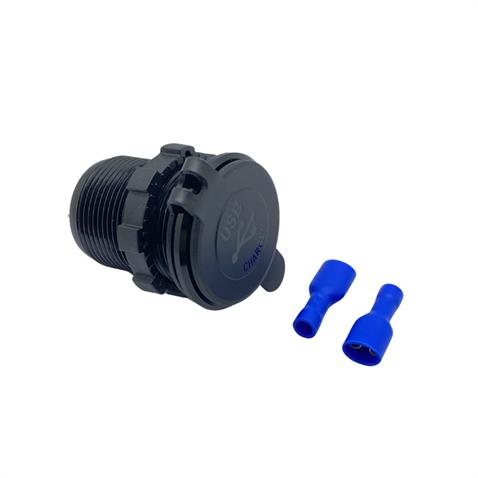 12V-24V TELEFON ŞARJ CİHAZI (USB X2+TYPE-C) (3 A) (OFF-ON DOKUNMATİK) (MAVİ IŞIK) (28 MM)