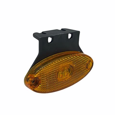 12V-24V YAN SİNYAL LAMBASI DORSE SİDE MARKER SARI OVAL (4 LEDLİ) (100*45 MM)