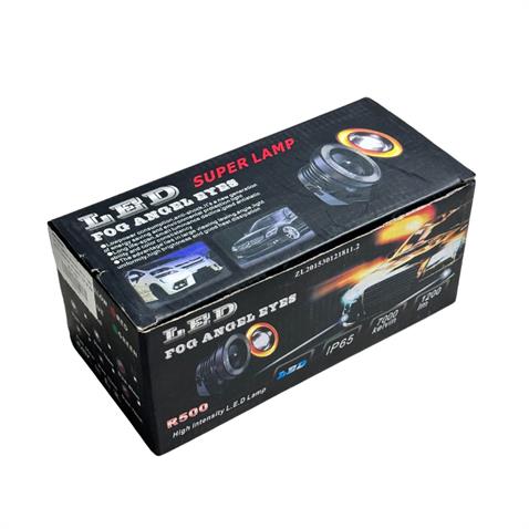 12V SİS LAMBASI MERCEKLİ BEYAZ YUVARLAK LED ANGEL TÜP 63 MM (2 AD)