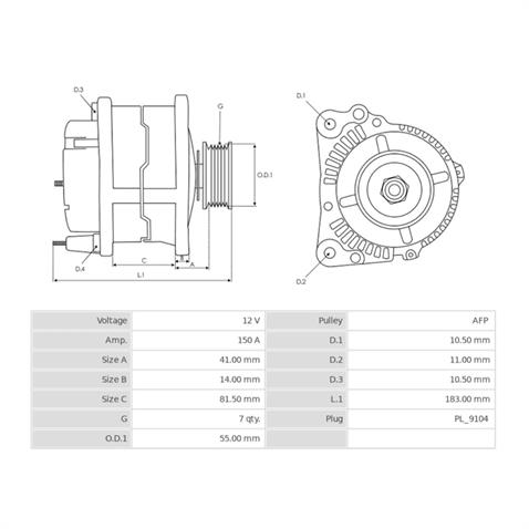 SEG 12V ALTERNATÖR DİNAMO 150 A (L) FIAT DUCATO-IVECO DAILY HUNGARY