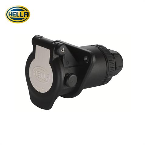 HELLA TIR ABS-EBS SOKETİ (RÖMORK FİŞİ) (7Lİ DİŞİ) (SİYAH KAPAKLI)