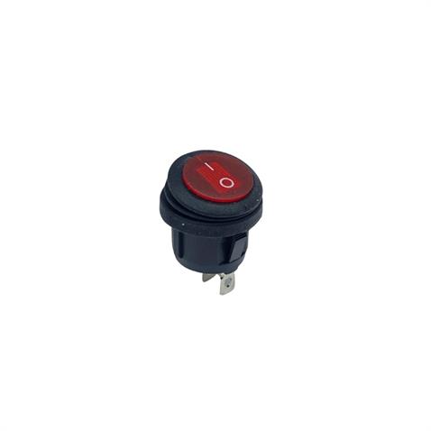 TUŞLU ANAHTAR YUVARLAK IŞIKSIZ SU GEÇİRMEZ (2 FİŞ) (ON-OFF) (6A 250V / 10A 125V AC) (21 MM)