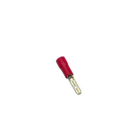 ERKEK FİŞ MİKRO (İZOLELİ) (2.8 MM) (0.50-1.50 MM KABLO UYUMLU) KIRMIZI