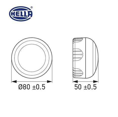 HELLA LEDLİ İKAZ LAMBASI MIKNATISLI-PİLLİ SARI-BEYAZ (2 FONKSİYONLU) (80*50 MM)