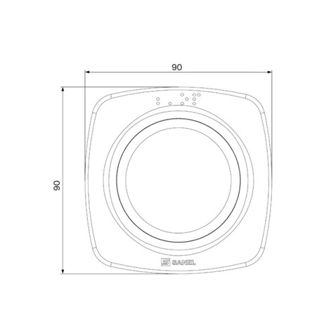 SANEL 9V-32V DOKUNMATIK BUTON (BUZZERLİ) (ENGELLİ) (SARI) (90*90 MM)