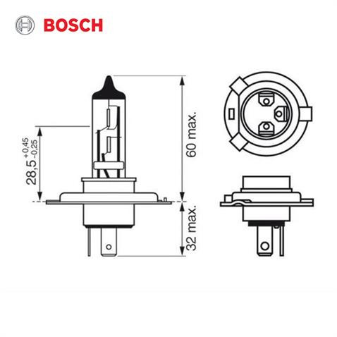 BOSCH 24V H4 AMPUL 75/70W P43T