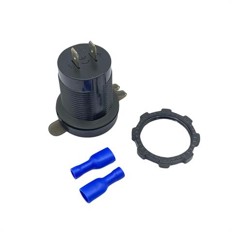 12V-24V DİJİTAL VOLTMETRE+AMPERMETRE+ŞARJ CİHAZLI (USB) (3 A) (MAVİ IŞIK) (28 MM)