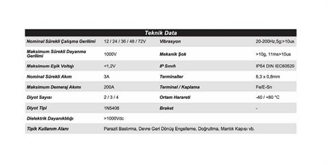 ELO 12V-24V DİYOT ÜNİTESİ 4 GİRİŞ 1 ÇIKIŞ (ELEKTRONİK DEVRE KORUMA RÖLESİ) (87a-87b-87c-87d-30)
