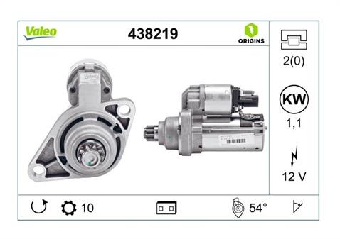 VALEO 12V MARŞ MOTORU 10 DİŞ 1.1 KW TERS AUDI-SEAT-SKODA-VW
