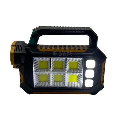 KAMP LAMBASI-FENERİ LEDLİ (FONKSİYONLU) (USB ŞARJLI-GÜNEŞ ENERJİLİ) (200*150 MM)