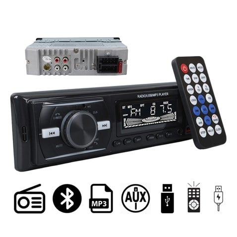 OTO TEYP-RADYO AUX/BLUETOOTH/MP3/SD KART/USB X 2 ŞARJ (UZAKTAN KUMANDALI) (7 RENKLİ)