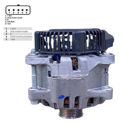 VALEO 12V ALTERNATÖR DİNAMO 210 A (LIN) (5 FİŞ) (START-STOP) CITROEN-PEUGEOT 2009 >