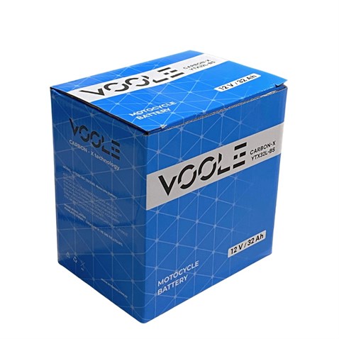VOOLE 12V 32 AH MOTOSİKLET AKÜSÜ CARBON-X (166*127*175 MM) (YTX32L-BS)