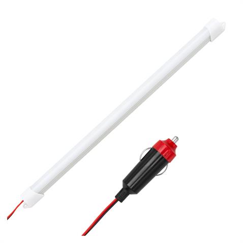 12V FLORESAN TAVAN LAMBASI LEDLİ BEYAZ ÇAKMAK FİŞLİ (BUZLU CAM) (30 CM)